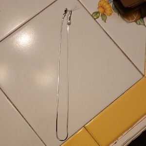 Elegant Silver Necklace 18 Inches Herringbone